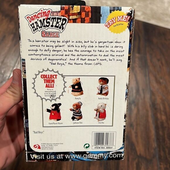 NIB New Gemmy DANCING HAMSTER Sarge Police Bad Boys Song no batteries - Picture 4 of 9